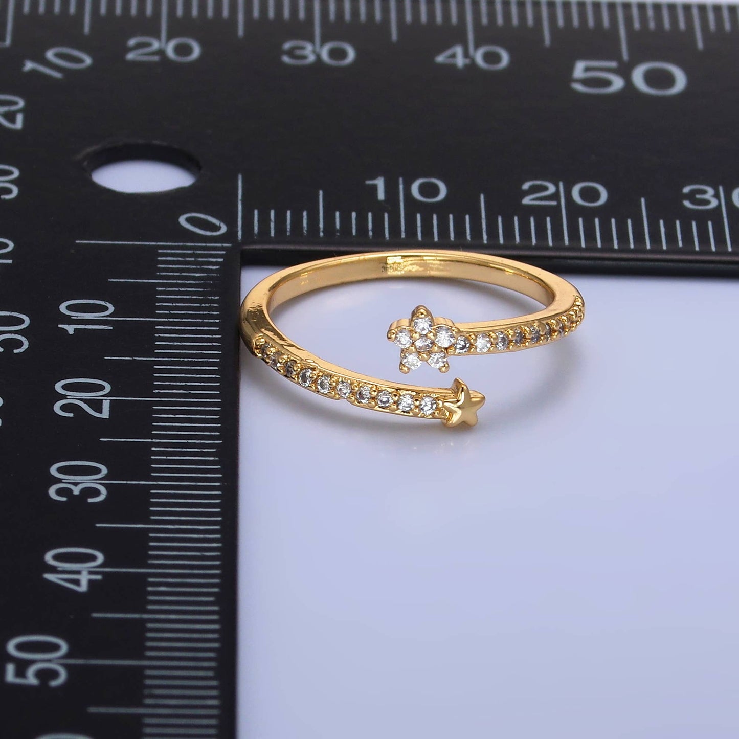 24K Gold Filled Celestial CZ Paved Claw Ring | O825