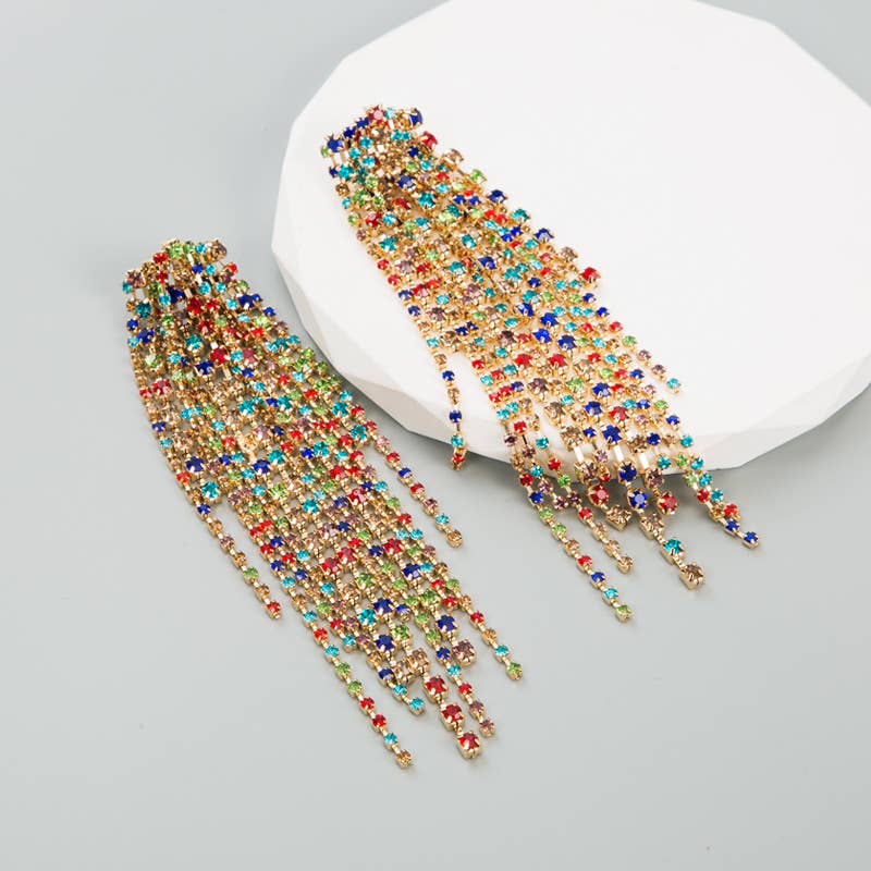 Tassel Rhinestone Earrings