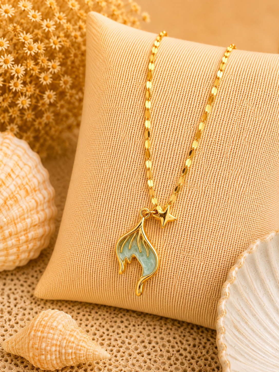 Ocean Treasures Necklace – Gold Plated & Stainless Steel: MIX OF SET 18