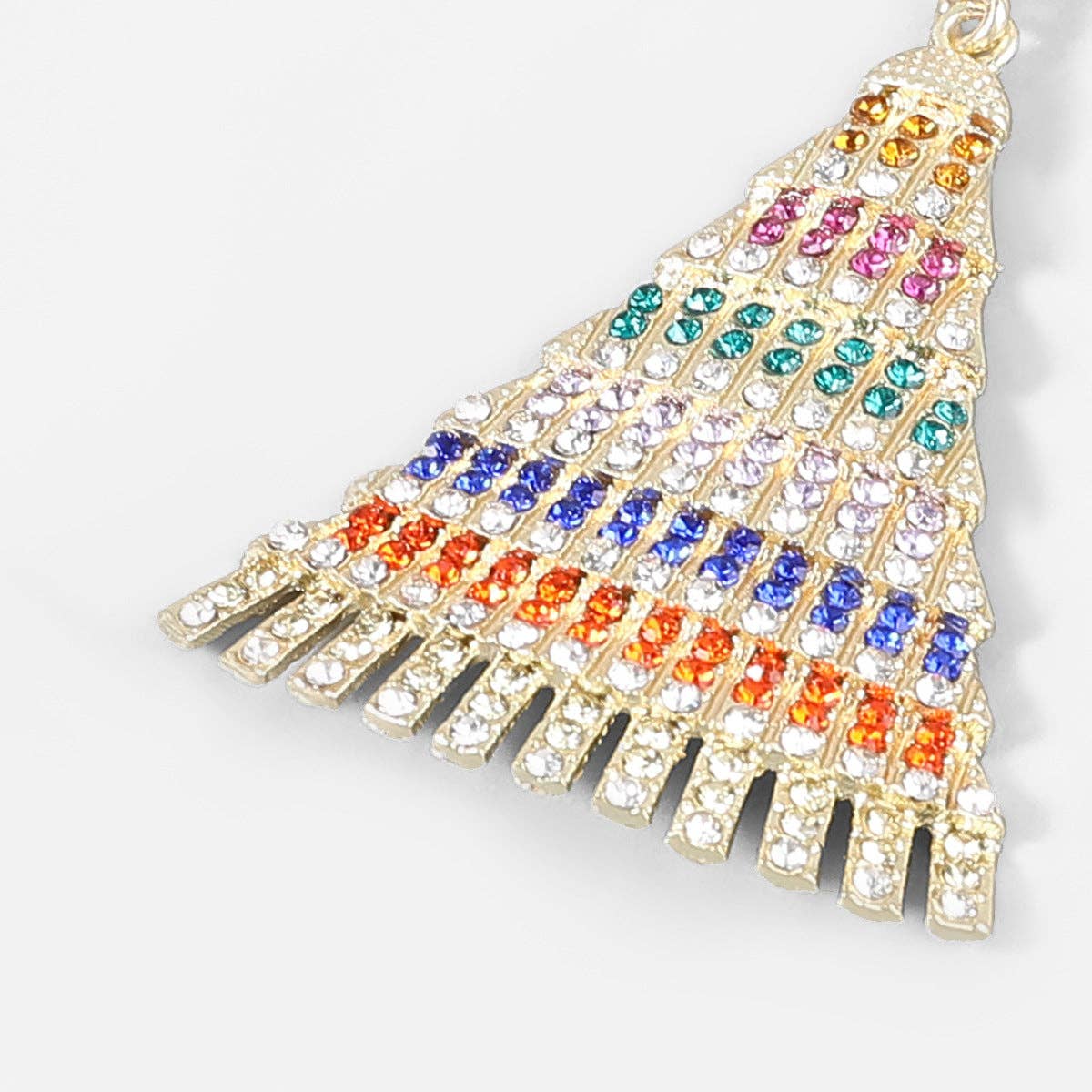 Triangle Rhinestone Earrings E5617: Multi