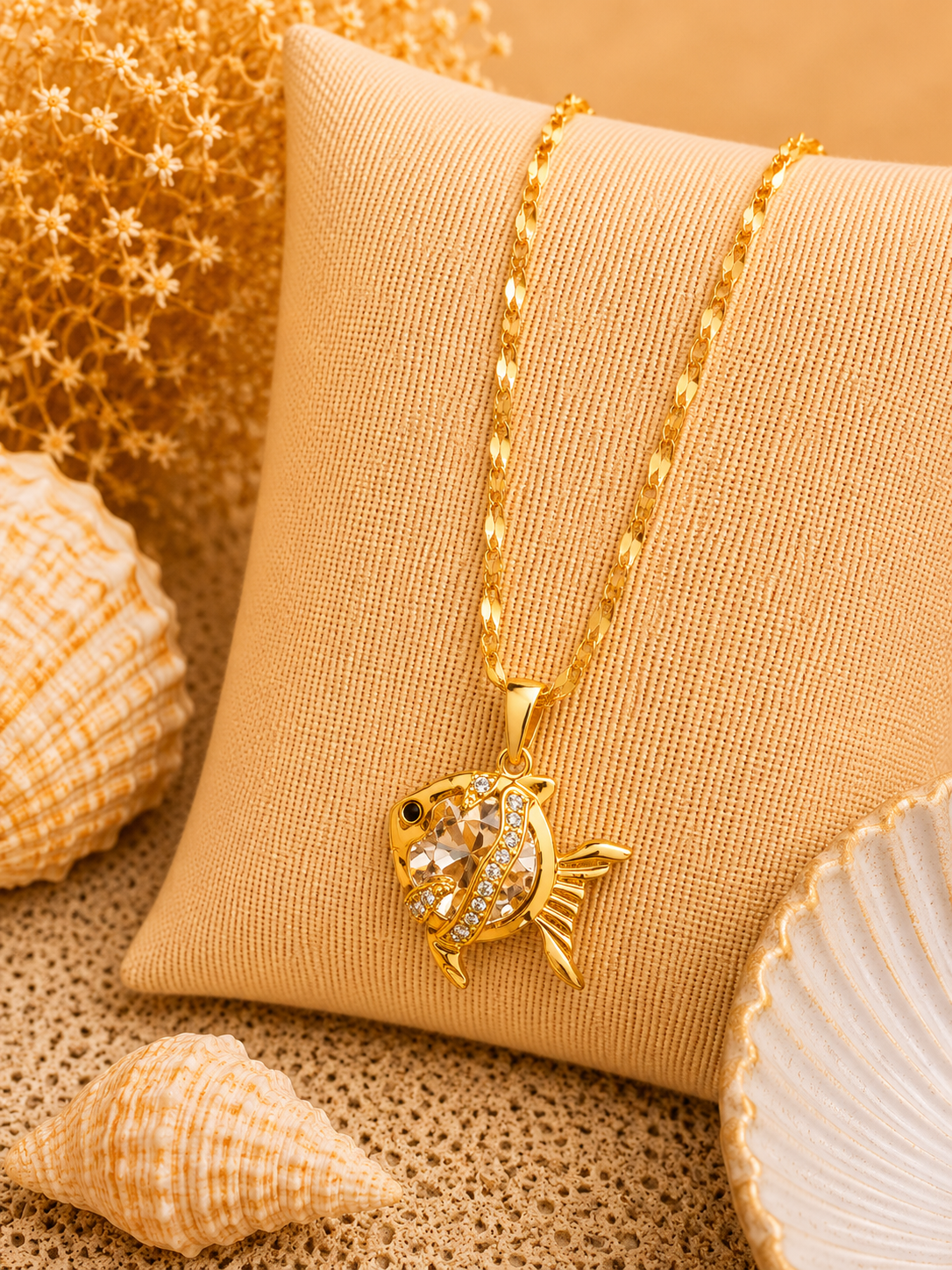 Ocean Treasures Necklace – Gold Plated & Stainless Steel: MIX OF SET 18