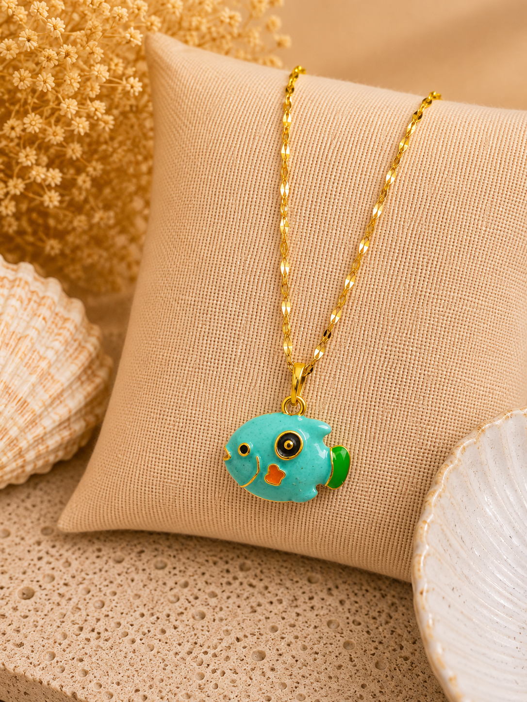 Ocean Treasures Necklace – Gold Plated & Stainless Steel: MIX OF SET 18