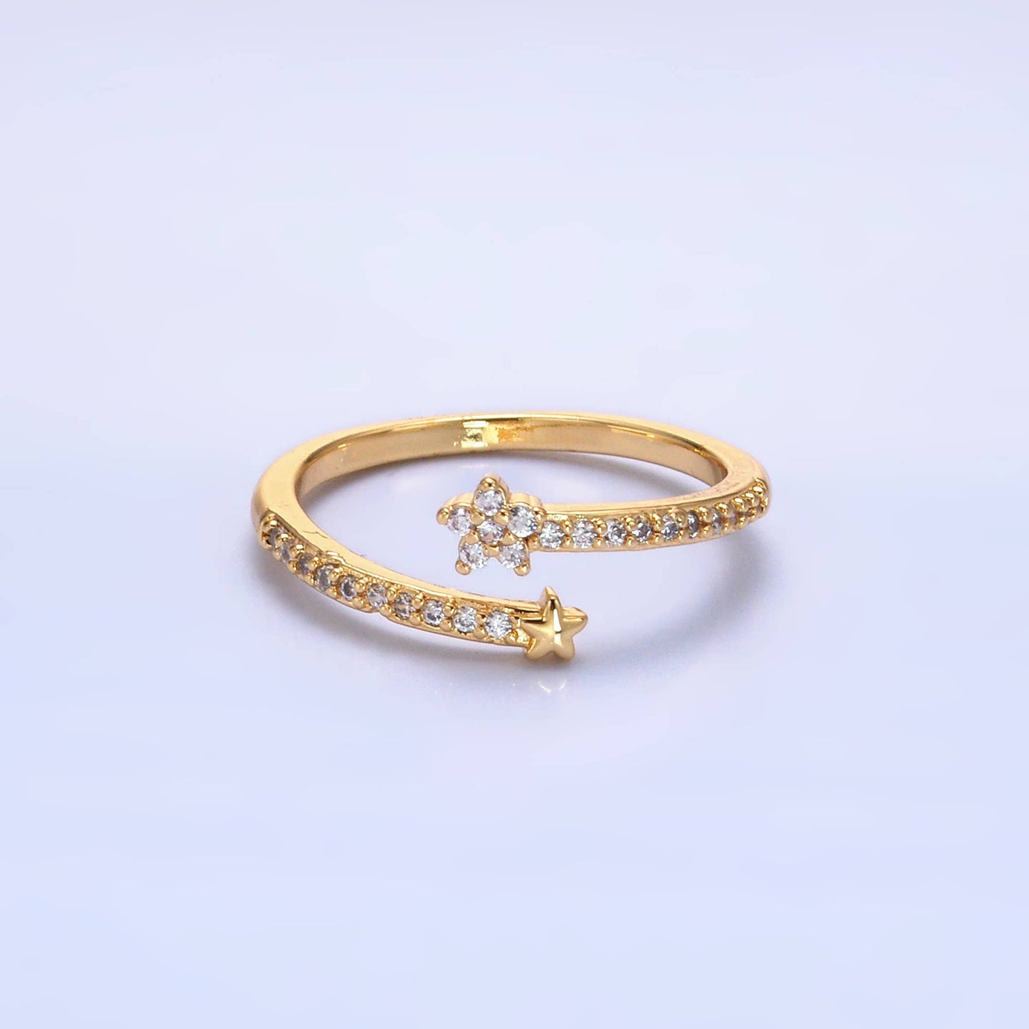24K Gold Filled  Celestial CZ Paved Claw Ring | O825