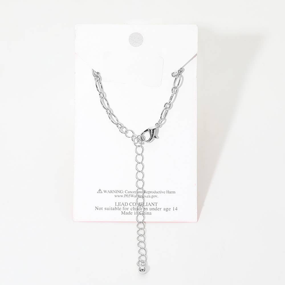 Gold Dipped Disc Paperclip Layered Chain Anklet: Gold