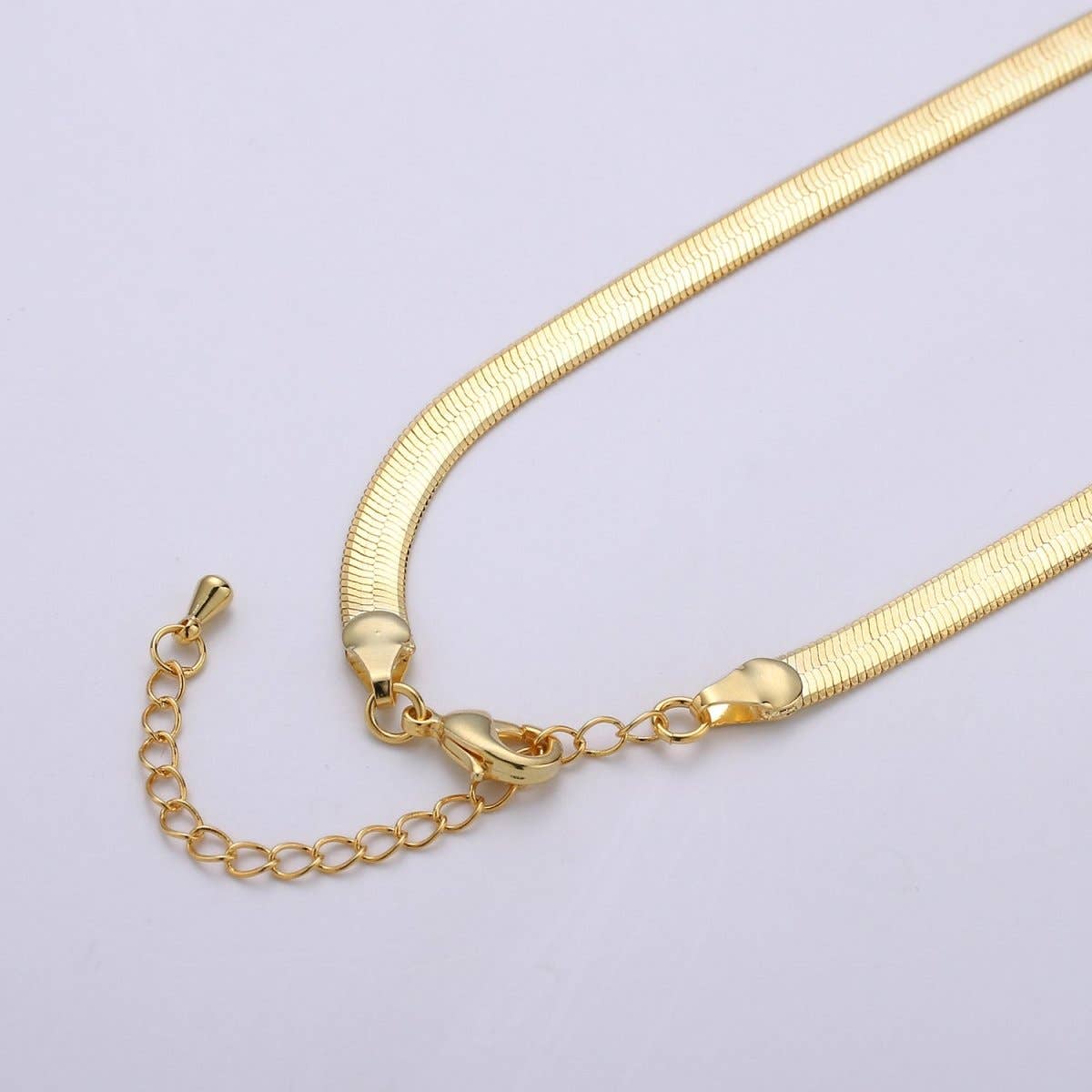 Vermeil Herringbone Chain Gold Plated over Sterling Silver Bold Necklace 3, 4, 5mm wide Herringbone Chain for Layering Necklace 16, 18, 20 Inch | CN-766 - CN-781, 930, 931, 932, 949, 950, 970  Clearance Pricing: 20 / 5mm
