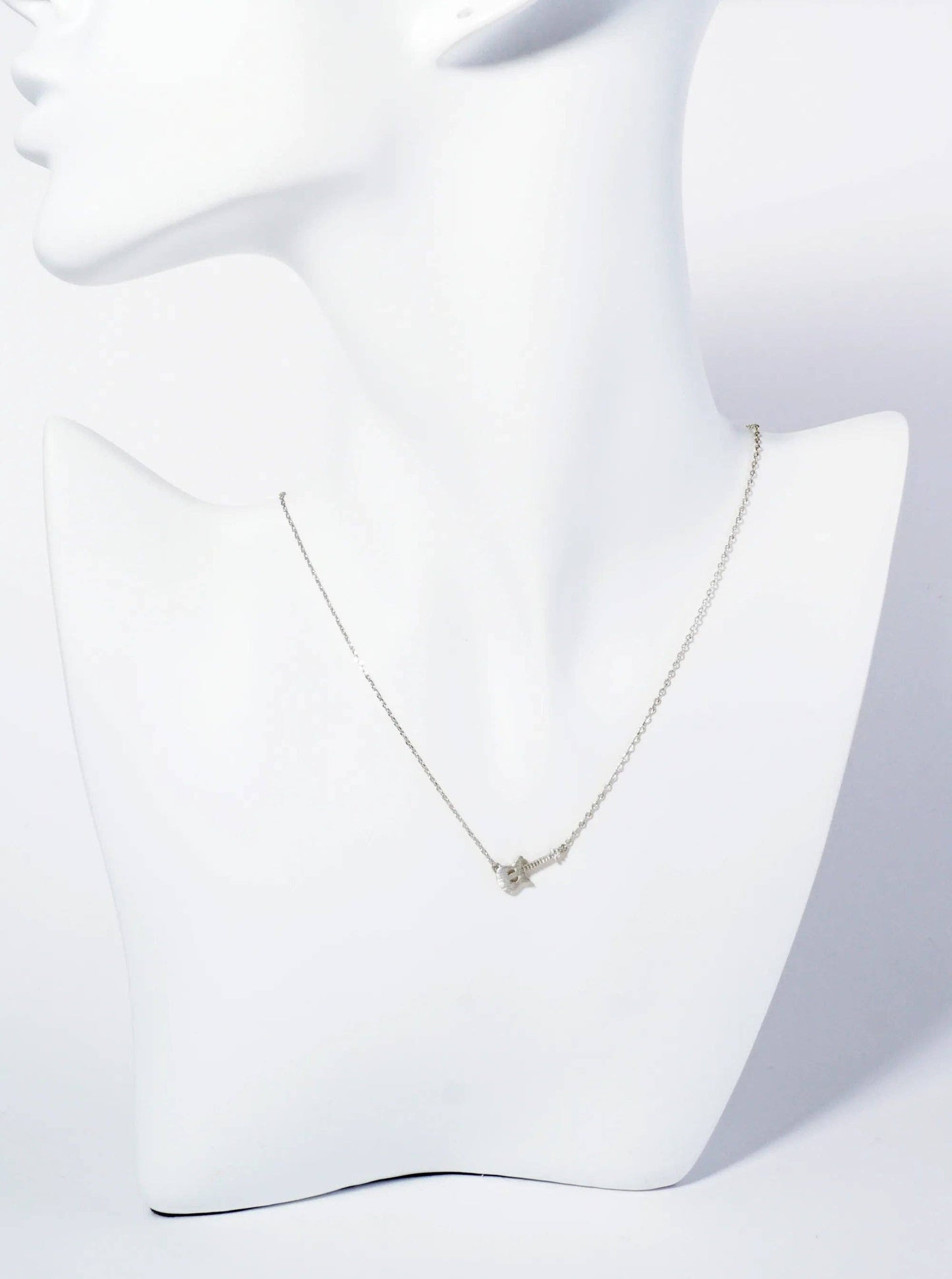 18K Gold Dipped Brass Electric Guitar Necklace: Gold