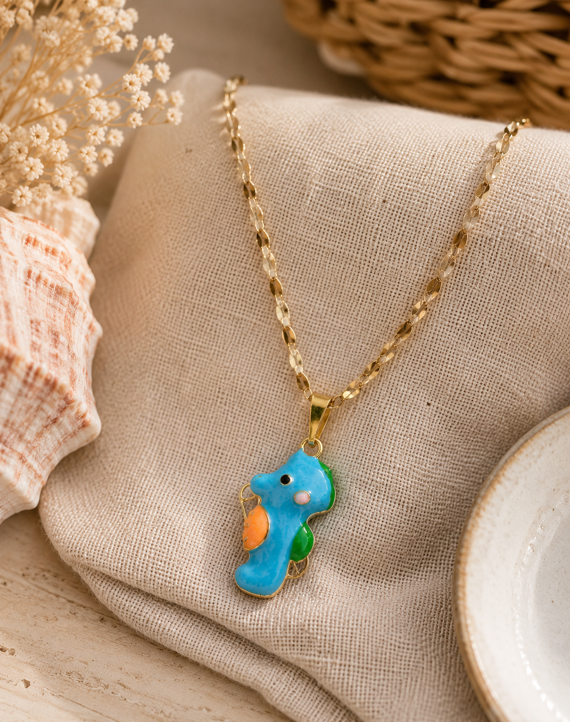Ocean Treasures Necklace – Gold Plated & Stainless Steel: MIX OF SET 18