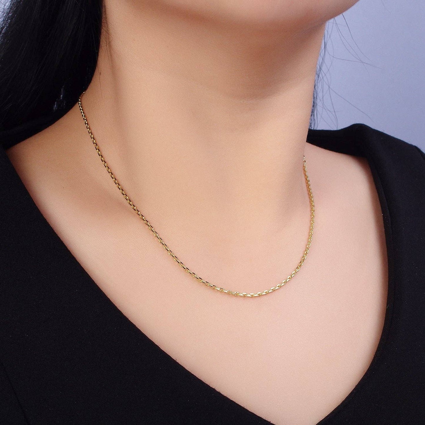 BLOWOUT 17.5"/20" Gold Plated 1.8mm Cable Chain Necklace: 20 inch
