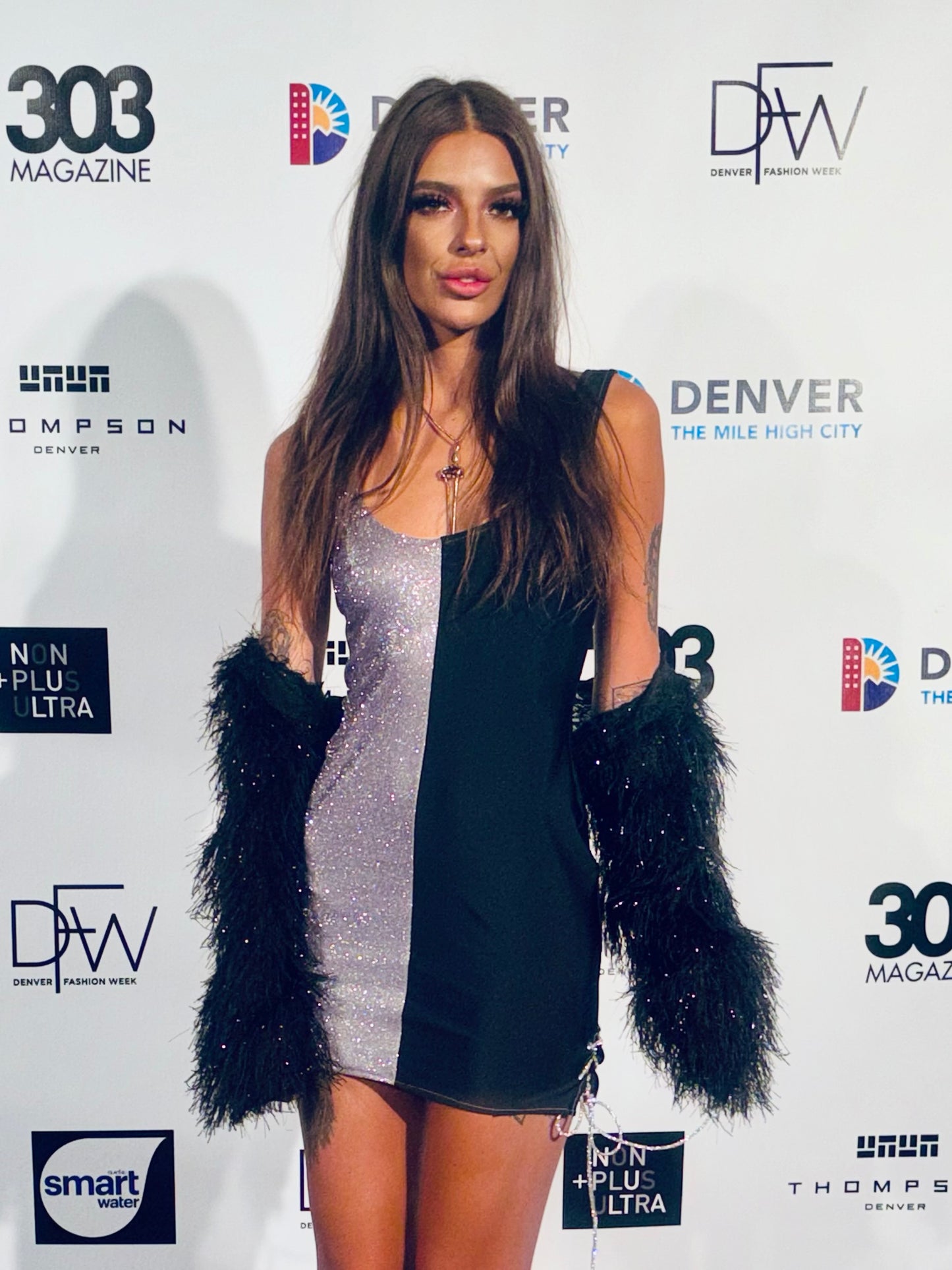 Lilac/Black Sparkle dress