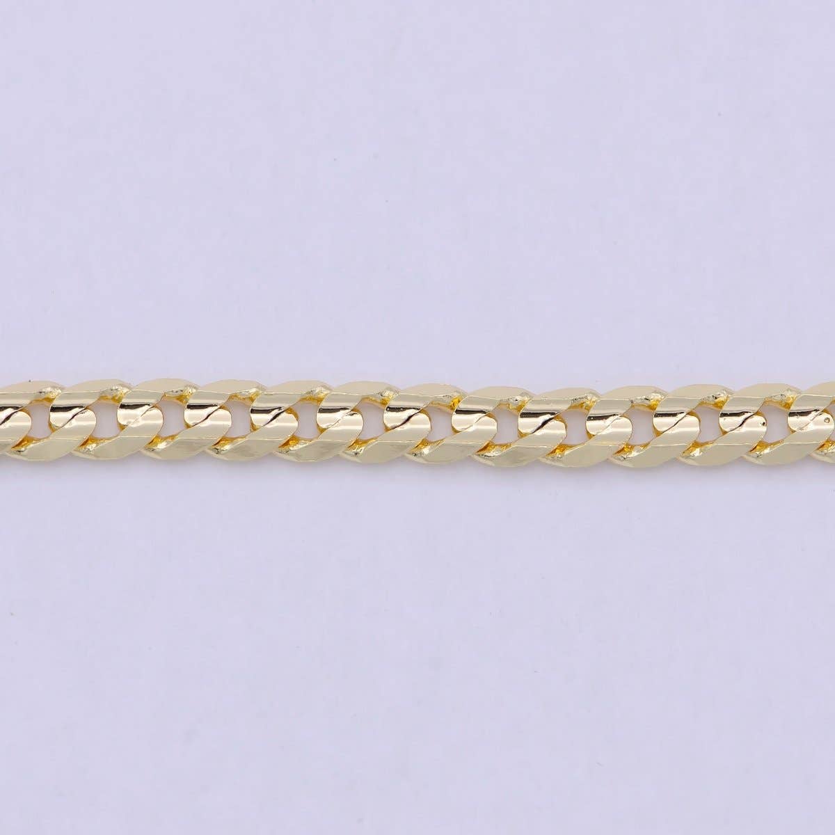 OS 18k Gold Filled Cuban Link Chain Bracelet 7", Gold Curb Chain Bracelet, Miami Cuban Bracelet, Cuban Chain Bracelet Women WA-847: 7.0 Inch