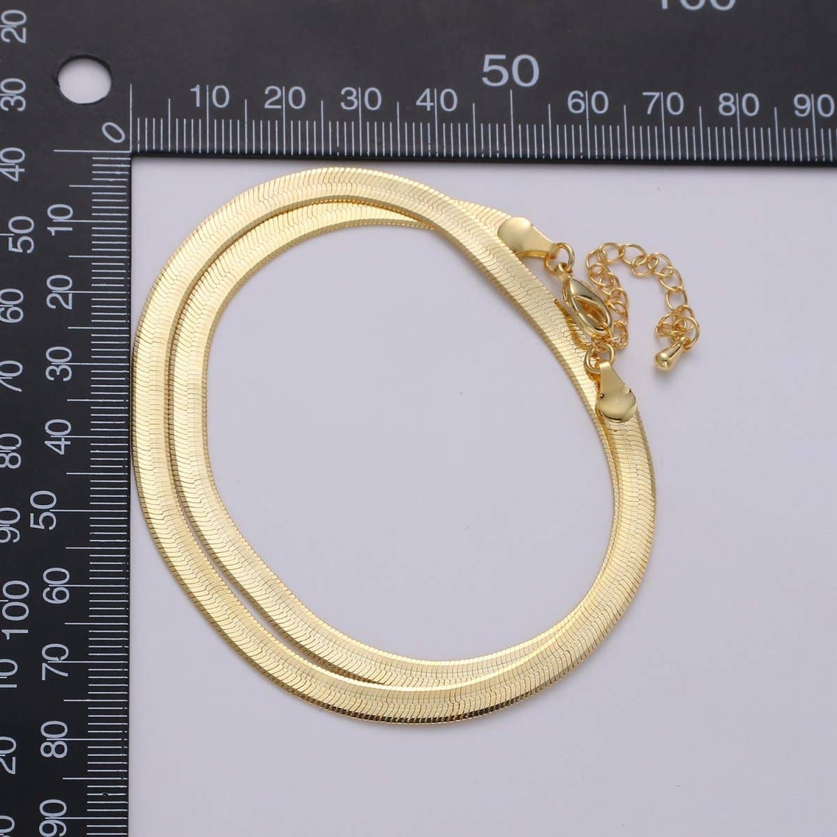 Vermeil Herringbone Chain Gold Plated over Sterling Silver Bold Necklace 3, 4, 5mm wide Herringbone Chain for Layering Necklace 16, 18, 20 Inch | CN-766 - CN-781, 930, 931, 932, 949, 950, 970  Clearance Pricing: 20 / 4.5mm
