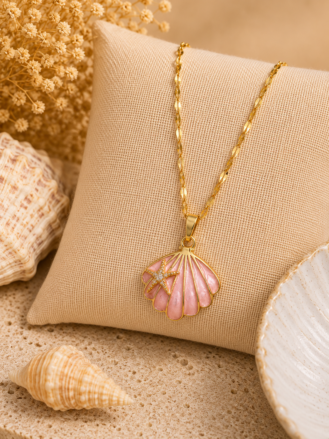 Ocean Treasures Necklace – Gold Plated & Stainless Steel: MIX OF SET 18