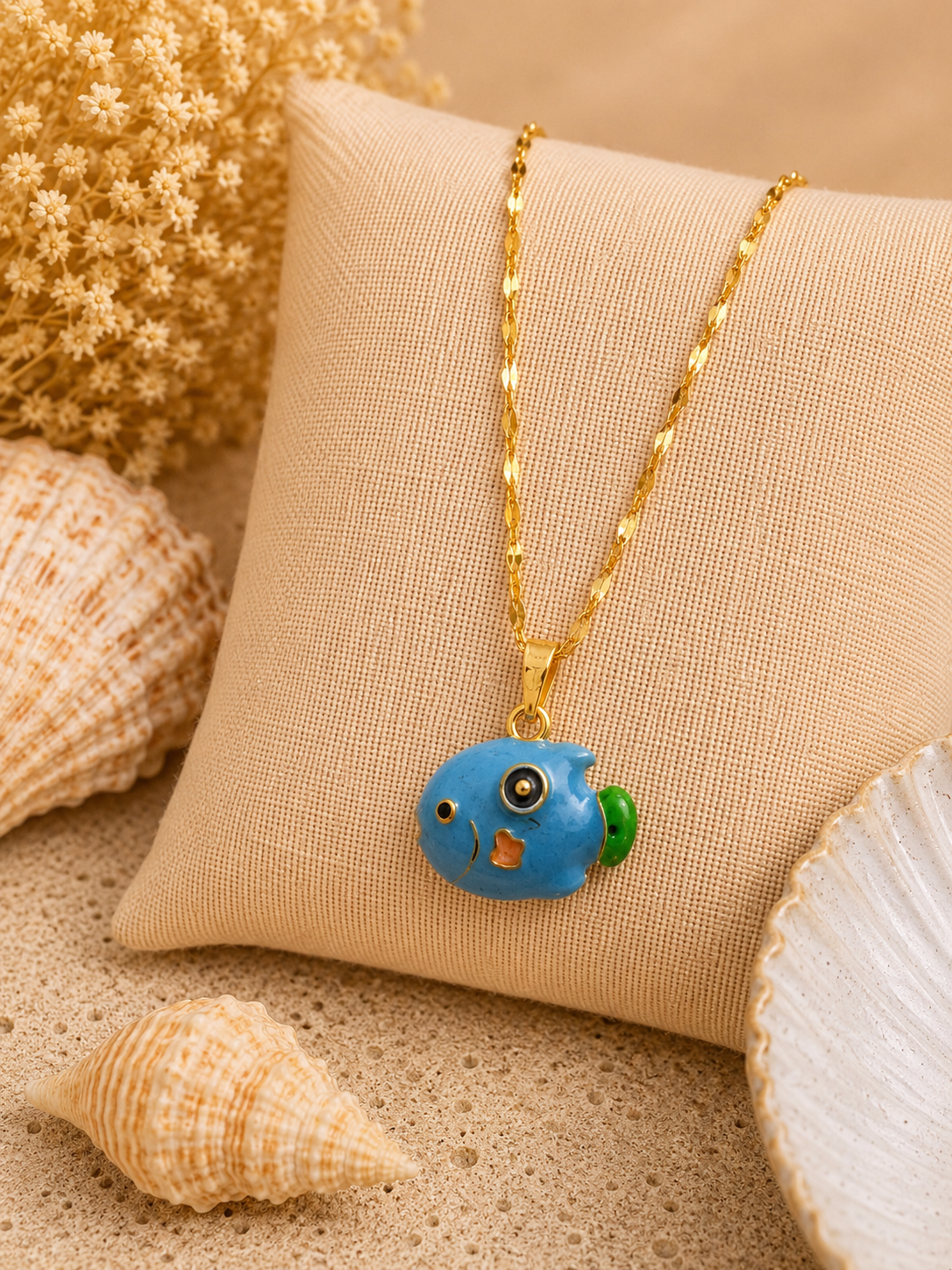 Ocean Treasures Necklace – Gold Plated & Stainless Steel: MIX OF SET 18
