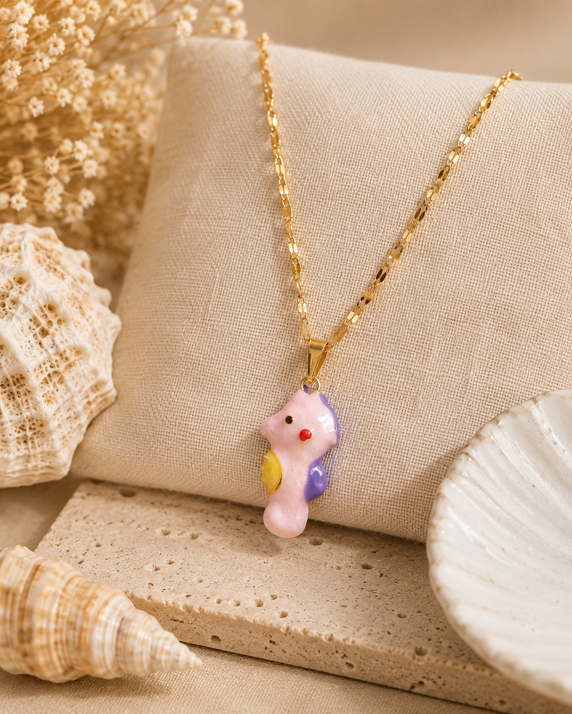 Ocean Treasures Necklace – Gold Plated & Stainless Steel: MIX OF SET 18