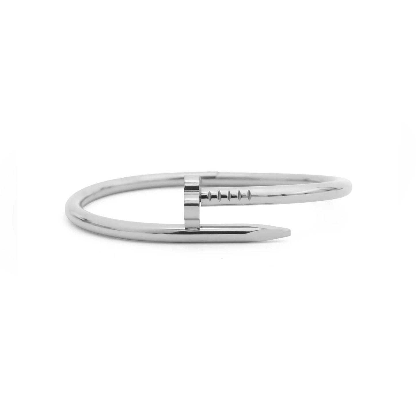 18K Gold PVD Stainless Steel Floral Nail Bangle: Gold