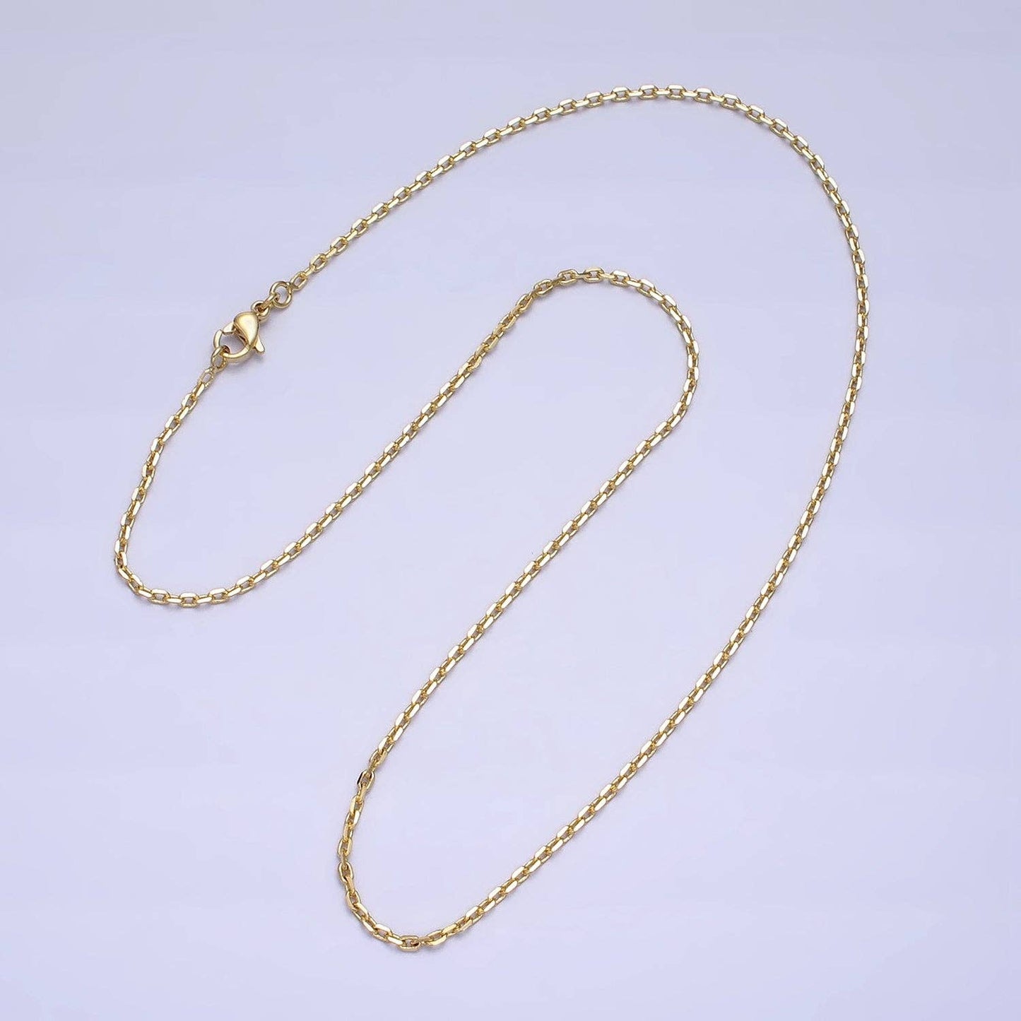 BLOWOUT 17.5"/20" Gold Plated 1.8mm Cable Chain Necklace: 20 inch
