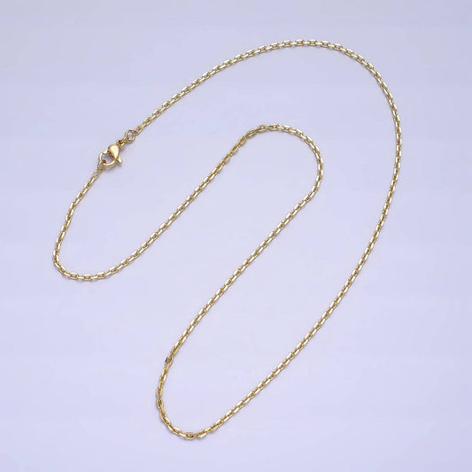 BLOWOUT 17.5"/20" Gold Plated 1.8mm Cable Chain Necklace: 20 inch