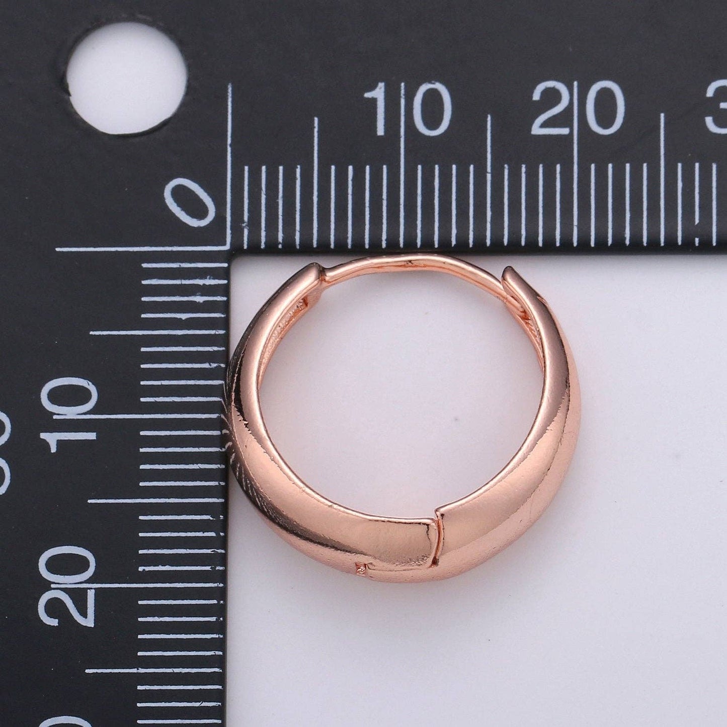 24k Vermeil Gold Earrings, Huggie Earring, Tiny Earrings, Smooth Plated Earrings, Handmade Earring, Everyday Wear Earrings, 20mm Earring K-702 K-704: Gold