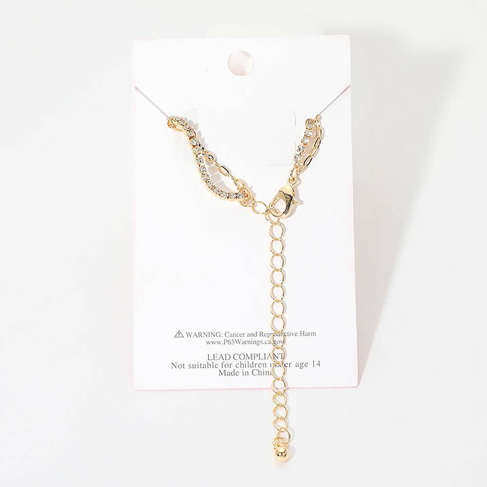 Gold Dipped Tennis Link Layered Chain Anklet: Rhodium