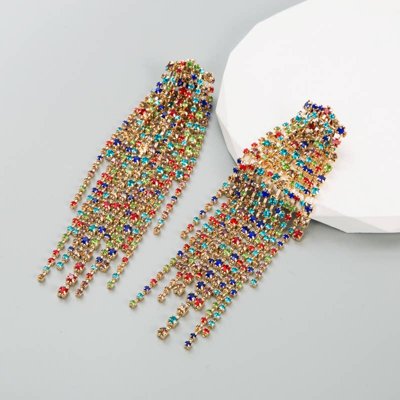 Tassel Rhinestone Earrings