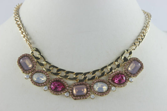 Crystal Necklaces N2266: Pink