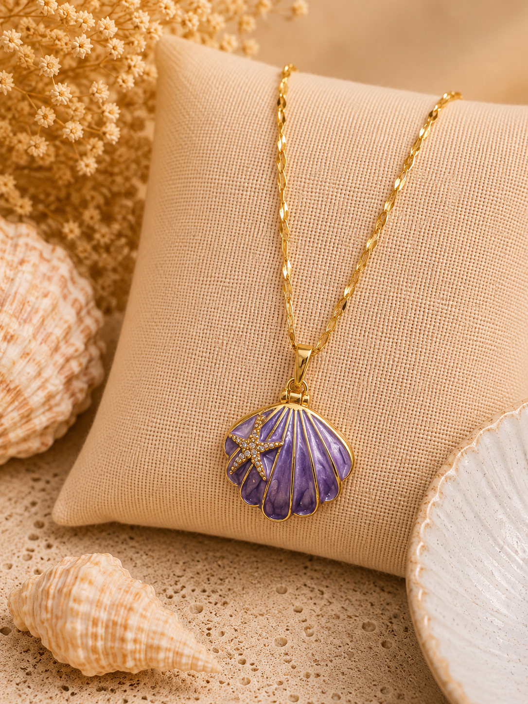 Ocean Treasures Necklace – Gold Plated & Stainless Steel: MIX OF SET 18
