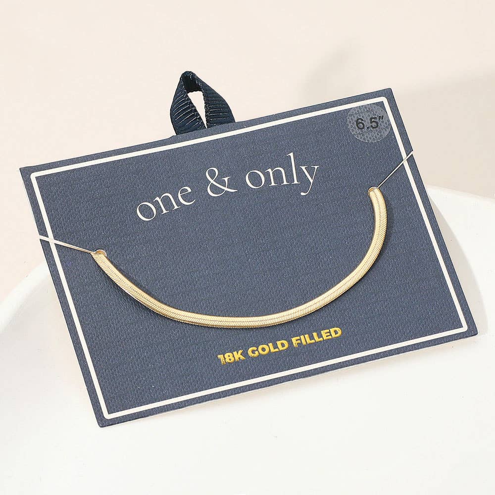 18K Gold Filled Snake Chain Bracelet