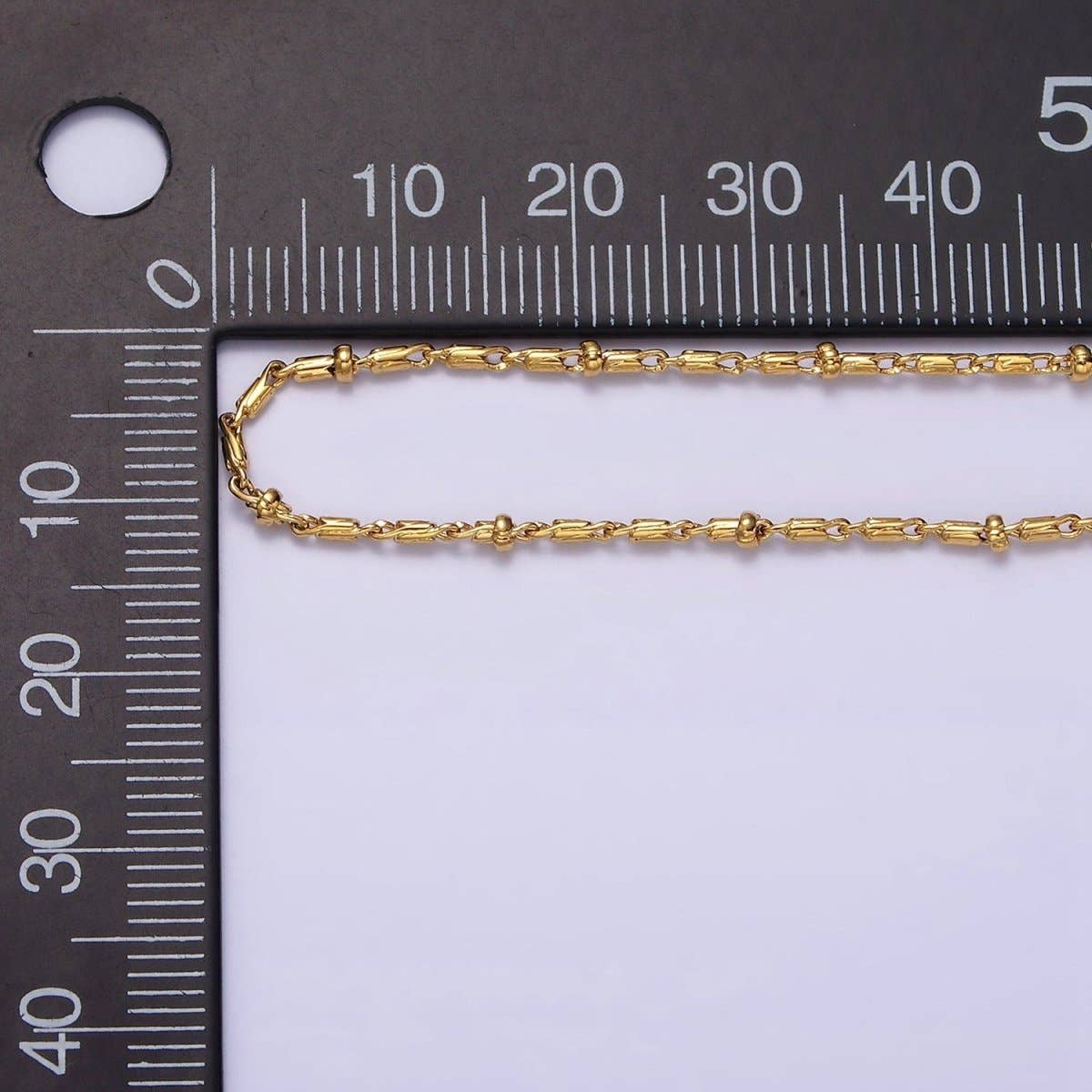 24K Gold Filled Tube Chain With Gold Beads For Wholesale Necklace Dainty Satellite Chain Jewelry Making Supplies | WA-1857 WA-1858 Clearance Pricing: Gold