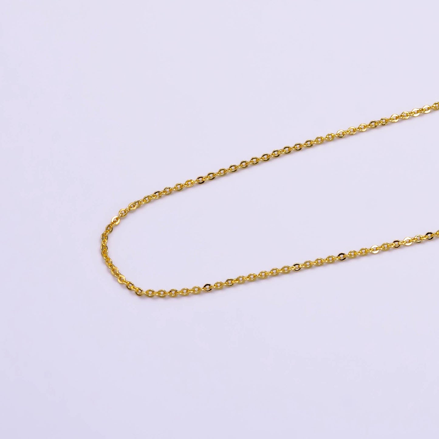 14K Gold Filled 1mm Cable Chain 18 Inch Necklace