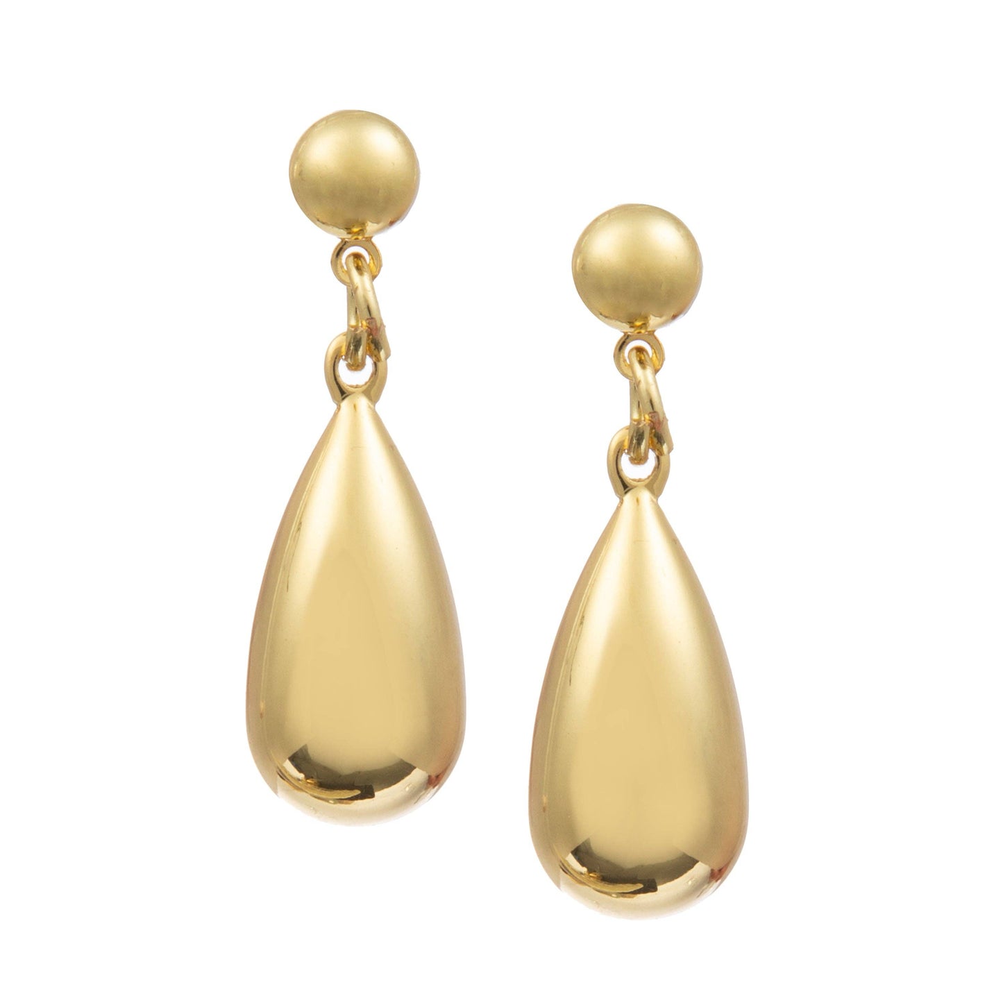 18K Gold Plated Teardrop Earrings E8699: Gold