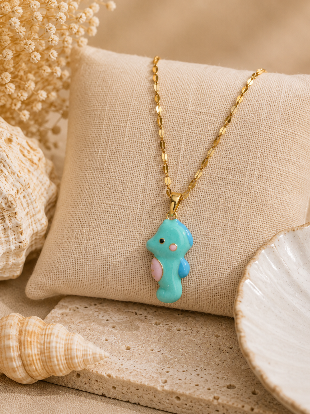 Ocean Treasures Necklace – Gold Plated & Stainless Steel: MIX OF SET 18