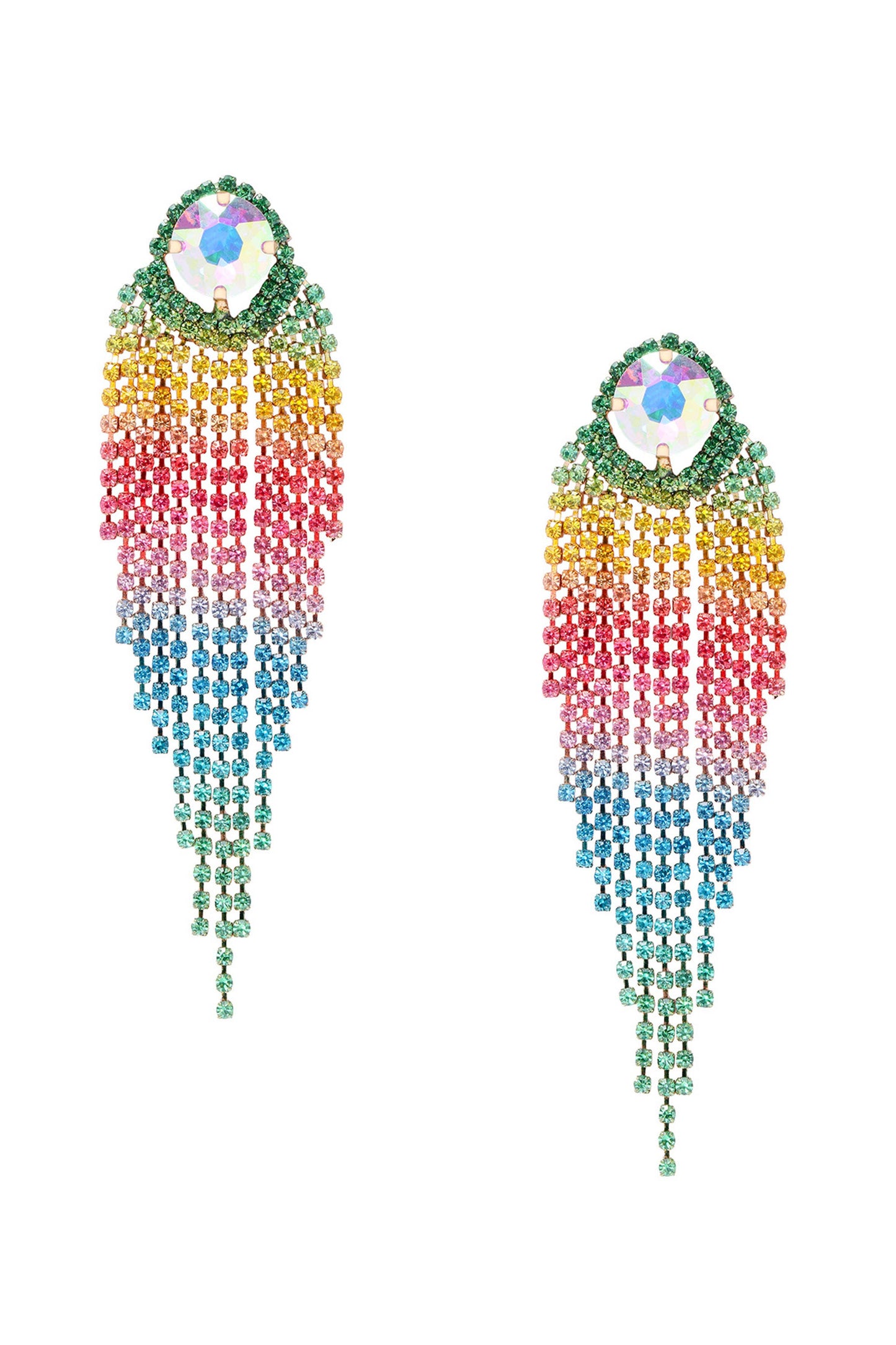 Rainbow Color Tassel Earrings E8389