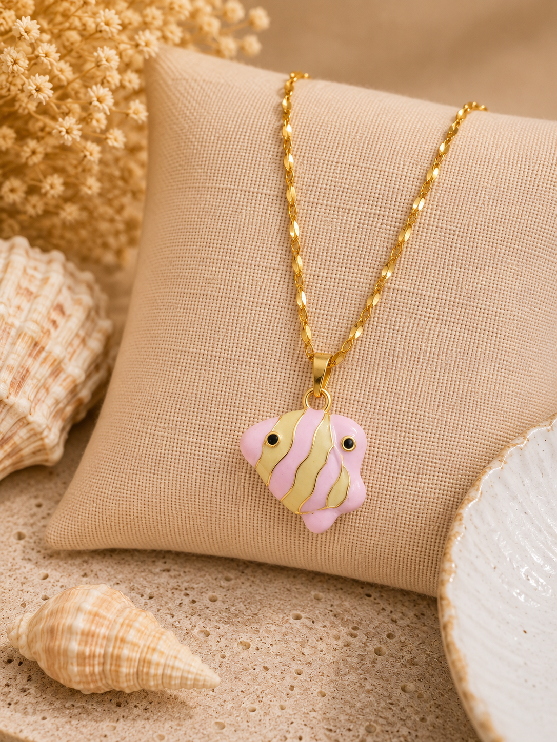 Ocean Treasures Necklace – Gold Plated & Stainless Steel: MIX OF SET 18