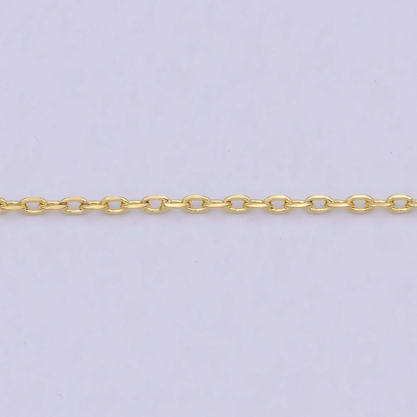 Dainty Cable Chain 24K Gold Filled Chain Necklace 17.7 inch + 2 inch long WA-792