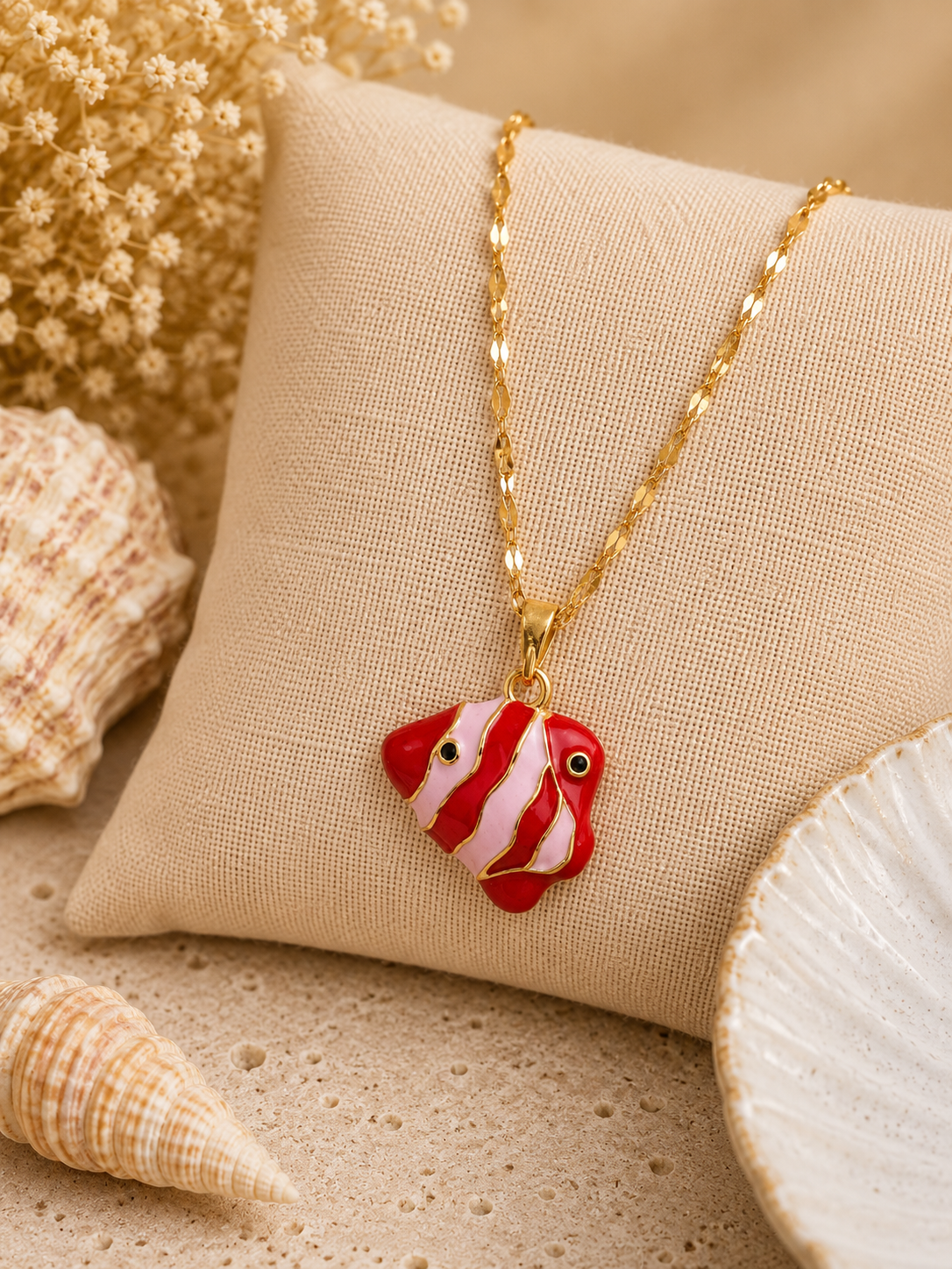 Ocean Treasures Necklace – Gold Plated & Stainless Steel: MIX OF SET 18