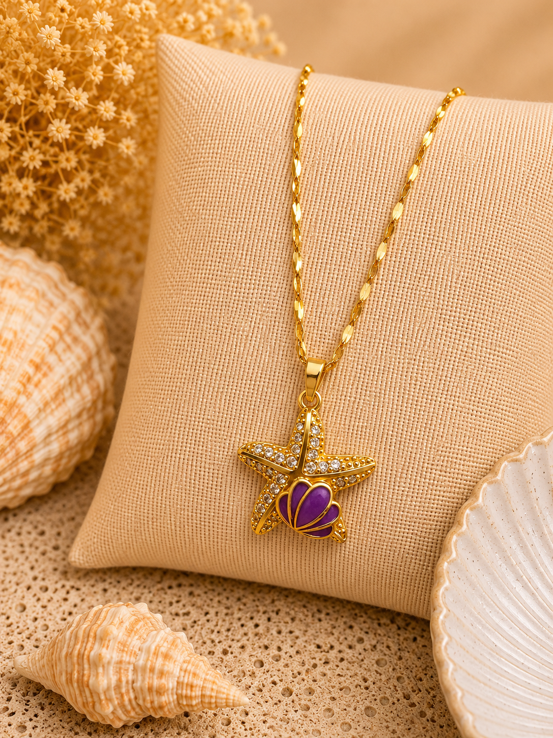 Ocean Treasures Necklace – Gold Plated & Stainless Steel: MIX OF SET 18