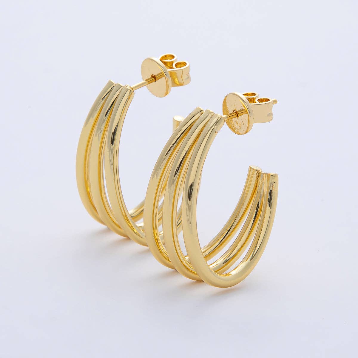 18K Gold Filled 5mm Nugget Rondelle Geometric Textured Cuff Bracelet | WA-3860